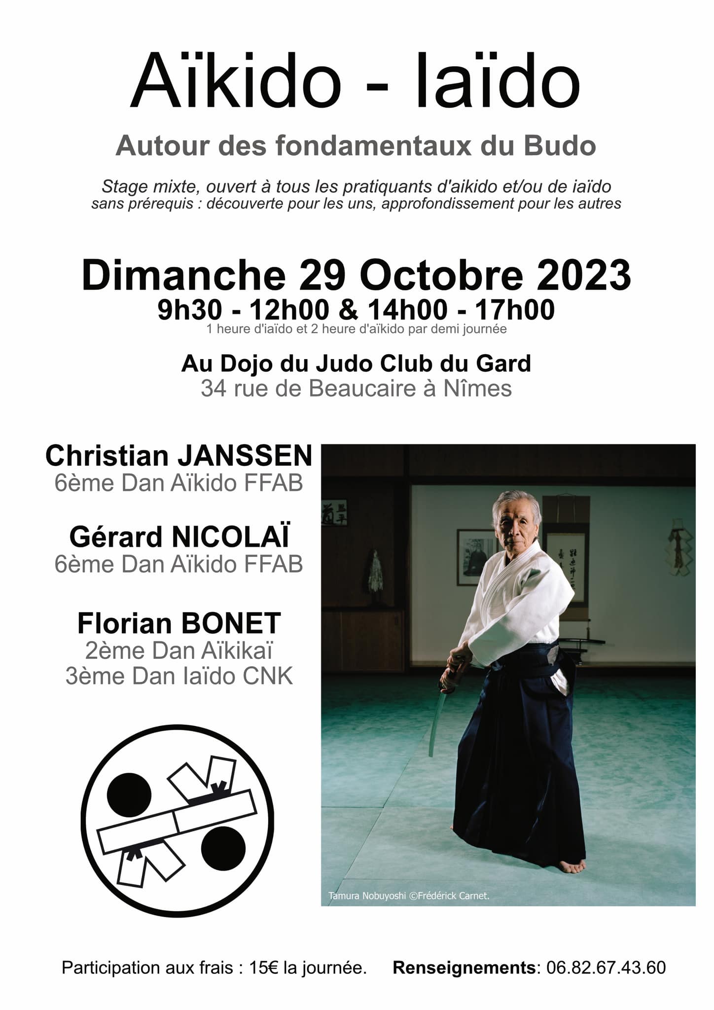 Stage Aïkido / Iaido – 29 Oct. 2023 (Nîmes)
